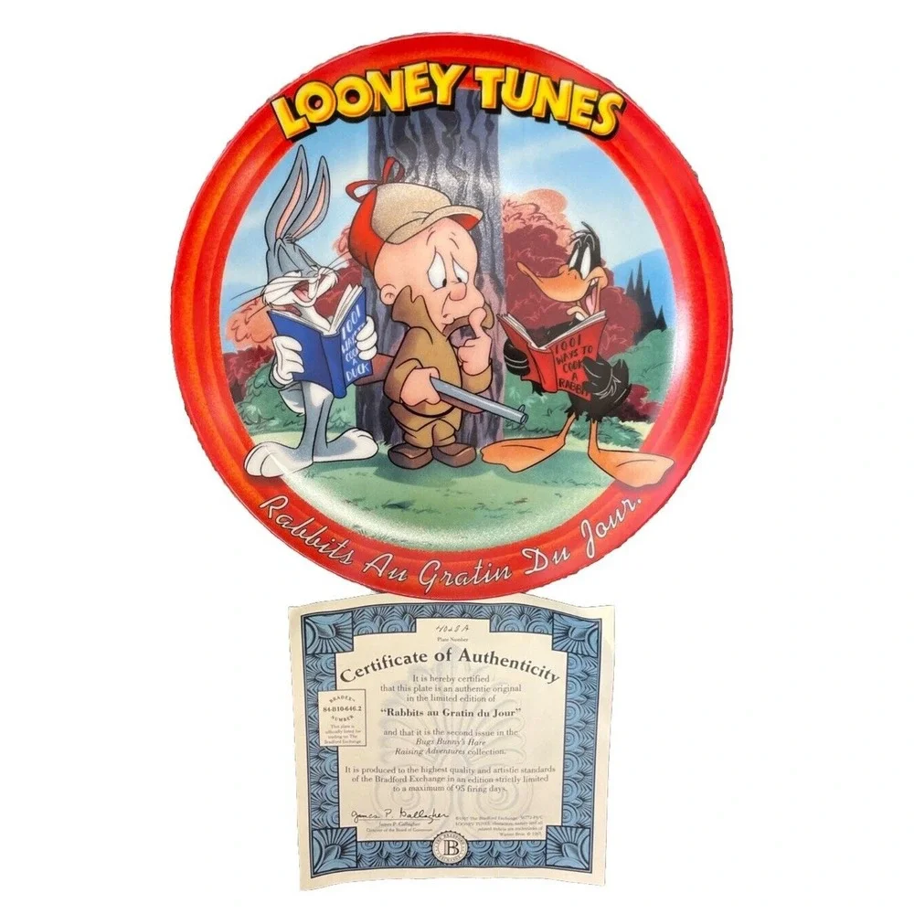 Rabbits Au Gratin Du Jour Bugs‎ Bunny's Hare Raising Adventures Collector Plate